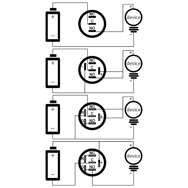 16MM Metal Toggle Switch Waterproof LED Light Self-locking 2 Position On Off Micro Button Switch 1NO1NC 15A 12V 220V 3pin/5pin