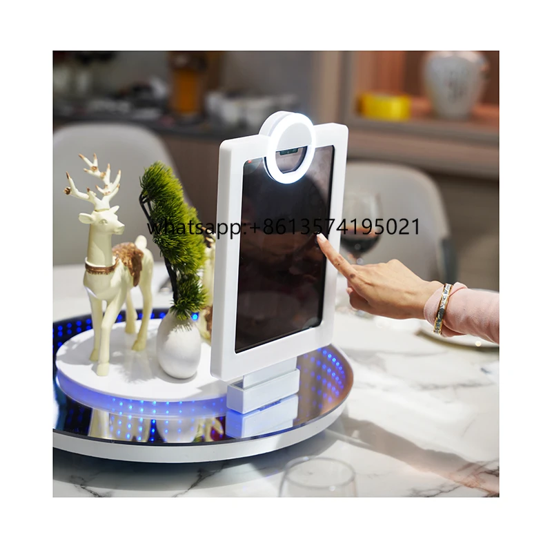 

Party Supplies Table Top Photo Booth for Wedding Party Polaroid Table Top Instant Photo Booth with Led Fill Light