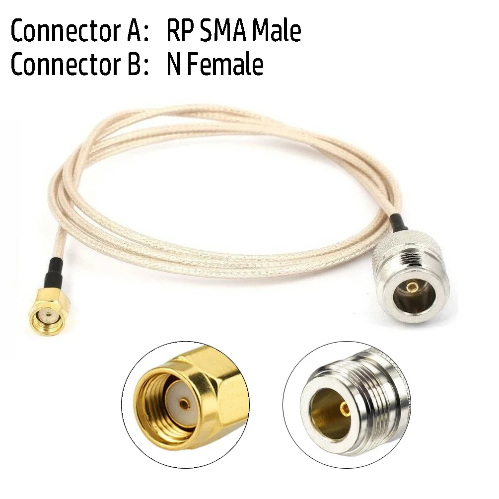 Gold Plated Antenna Cable Coaxial Cable 1m Adapter Antenna RG316 Cable Wire For Router For WLAN Antenna Conversion