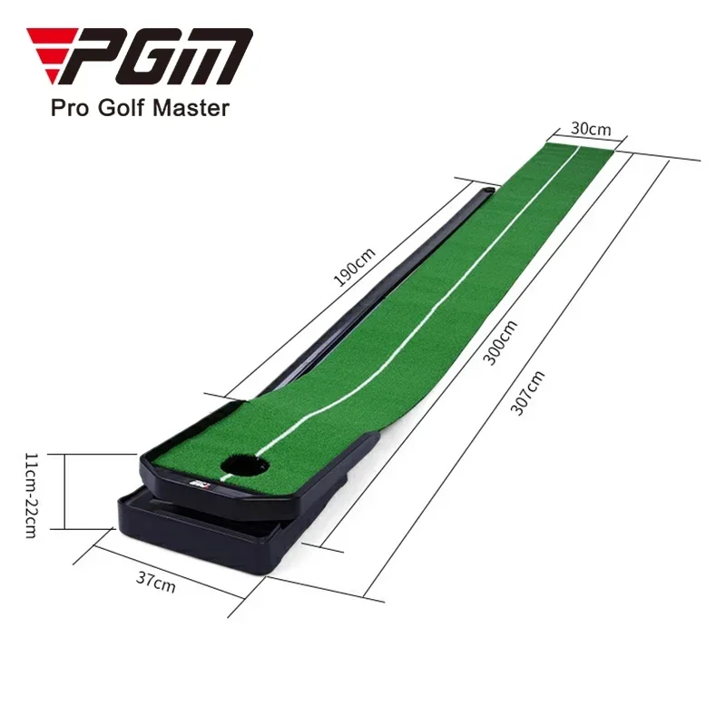 PGM TL039 Garden Mini Golf Swing Course Trainer Enhanced Training Automatic Ball Return Golf Putting Mat for Golf Training Aids