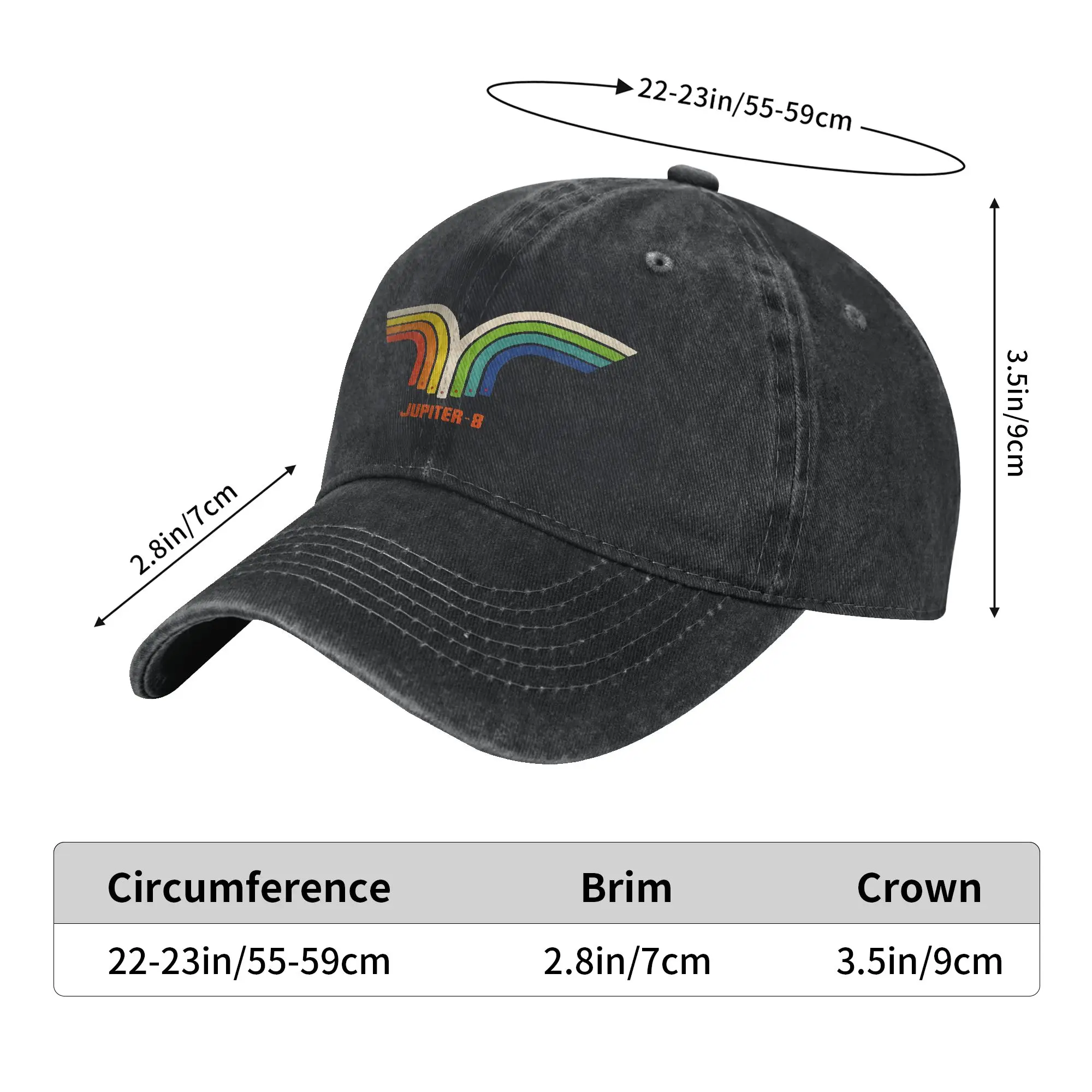 Roland Jupiter 8 Rainbow  Printed Caps Men Women Cotton  Trucker Hat Lerisure Wear Baseball Cap Adjustable