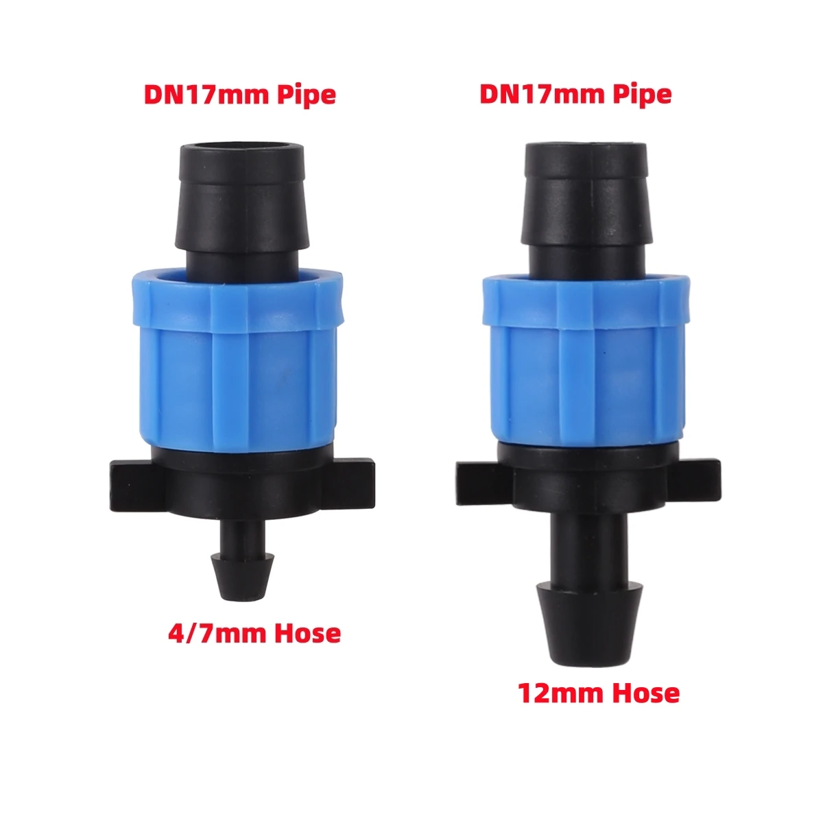 DN17mm Pipe Drip Irrigation Connectors Straight Elbow Y-shape 3-way Equal and Reducing Joints 16mm Hose Bypass Splitters 2/20Pcs