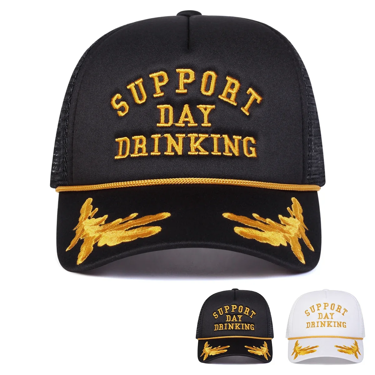 Unisex DRINKING Baseballkappen mit Buchstaben-Stickerei, für Frühling und Sommer, für den Außenbereich, verstellbare Freizeithüte, Papa-Hut, Sonnenschutzhut