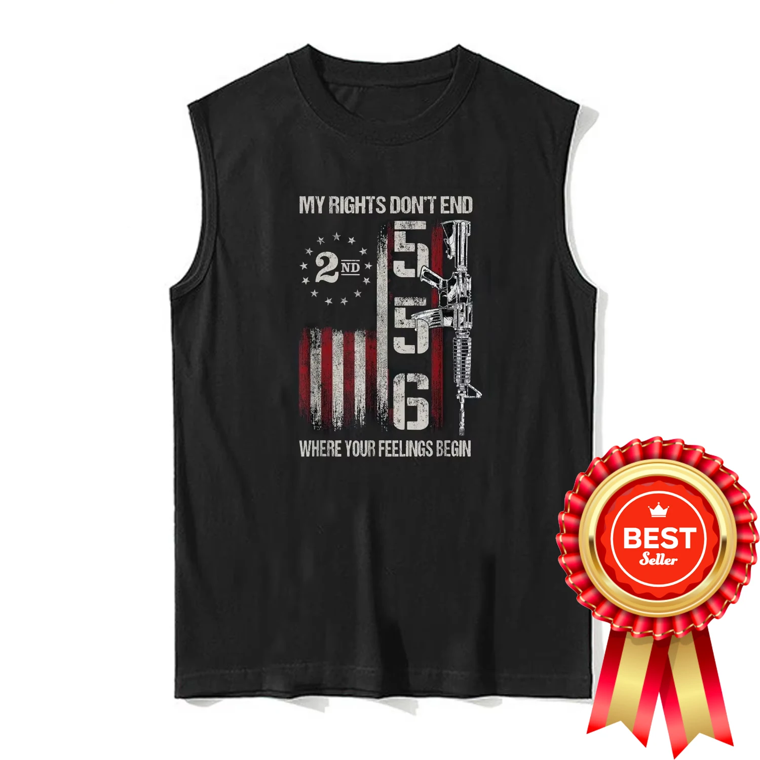 

Американский флаг 556, винтовка, 2-я поправка, патриотическая майка, 100% хлопок, с круглым вырезом, летние повседневные мужские майки, футболка без рукавов