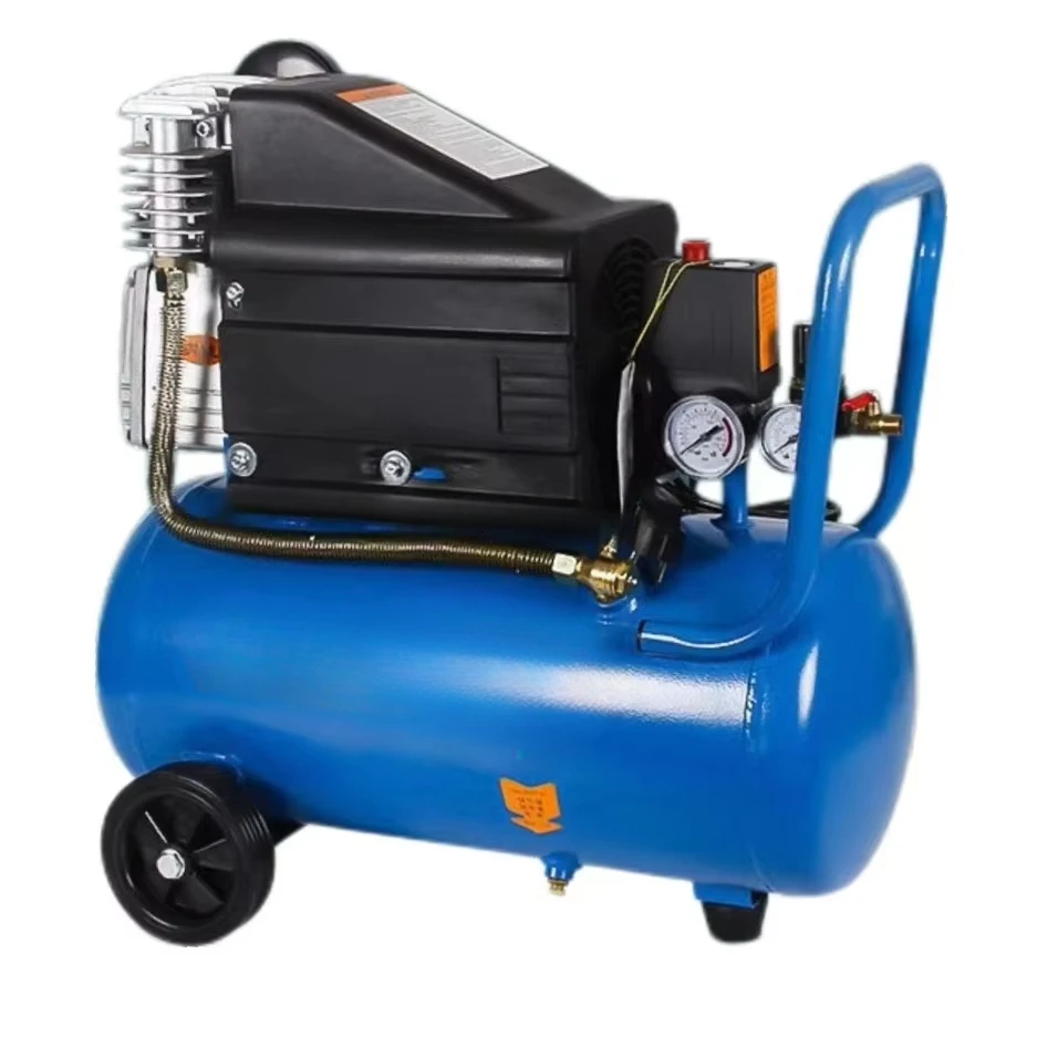 High Efficiency Piston Type Single Phase 2.2kw/3HP 70L Copper Belt Driven Air Compressor