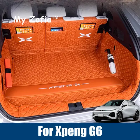 Xpeng G6 2024 2025 2026 자동차 부츠 매트 뒷 트렁크 라이너화물 보호 가죽 매트 인테리어 수정 액세서리