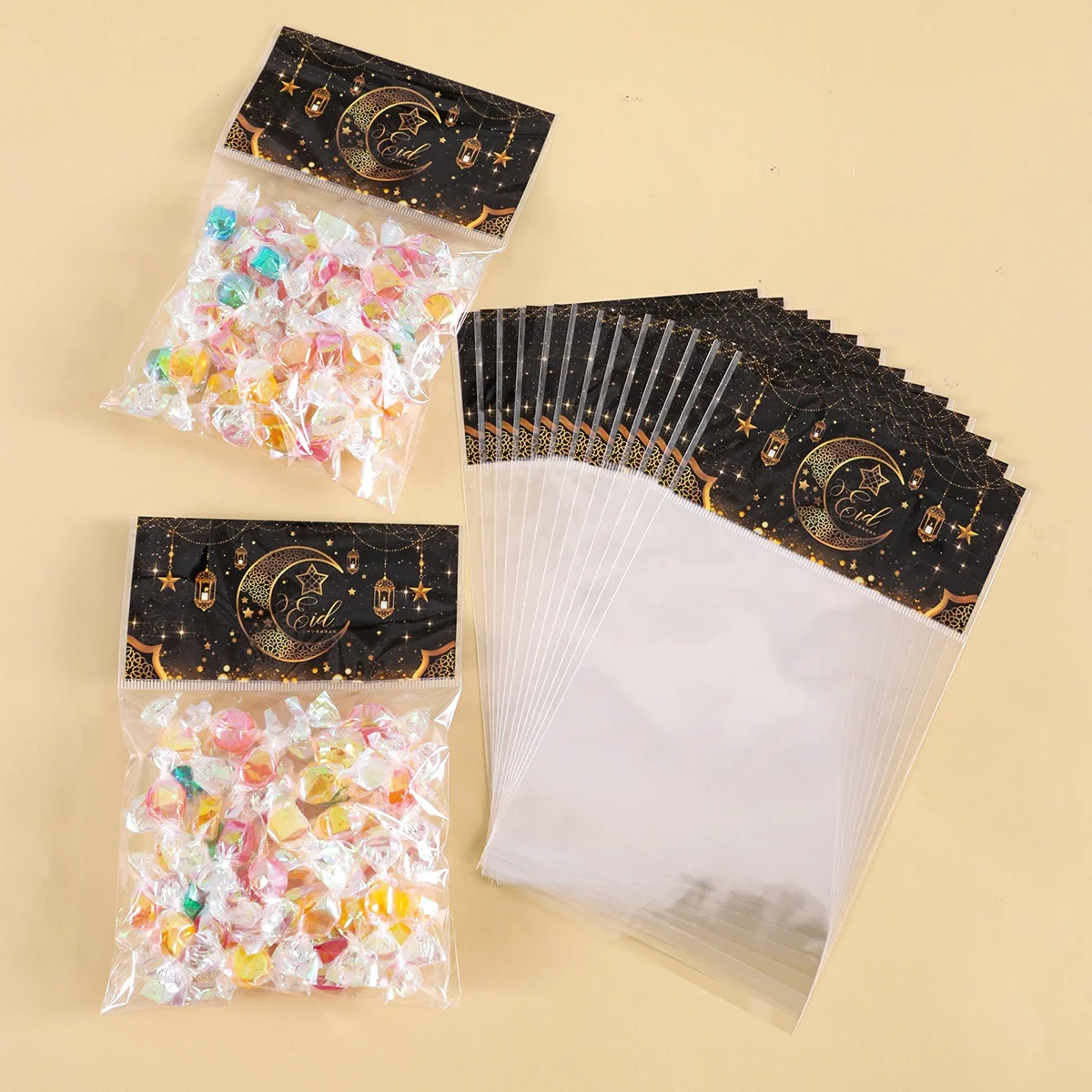 30/50 قطعة عيد مبارك كيس الحلوى البلاستيك القمر ستار شنطة هدايا إسلامية مسلم لوازم الحفلات عيد الأضحى هدايا رمضان ديكور 2026 #2