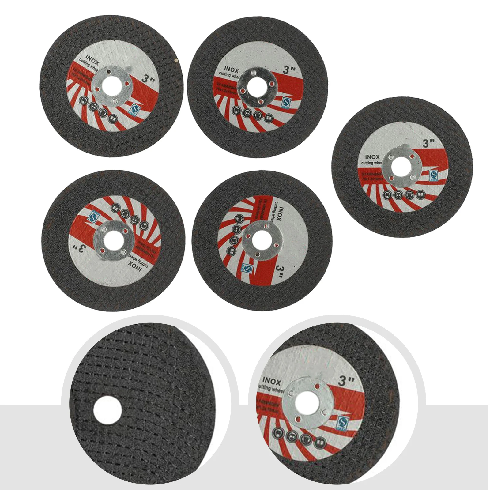 5pcs 3 Inch 75mm Inner Diameter 10mm Grinding Wheels Set Grind Disc Cutting Round Disc For Mini Angle Grinder Abrasive Tools
