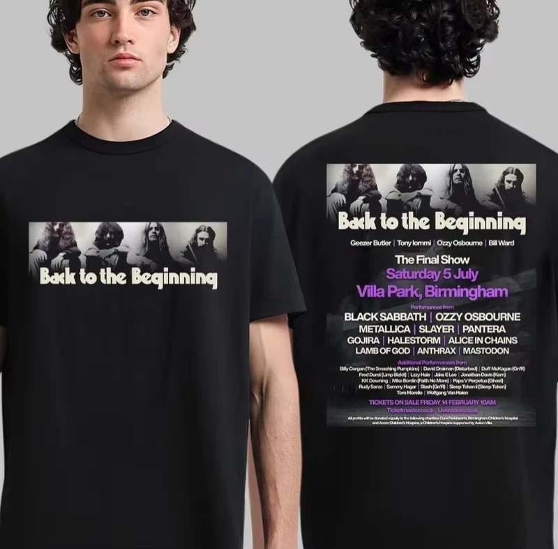 

Футболка Black Sabbath Ghost Ozzy Osbourne Back To The Beginning 5 июля 2025 года, элитная роскошь для мужчин и женщин, топ Y2k
