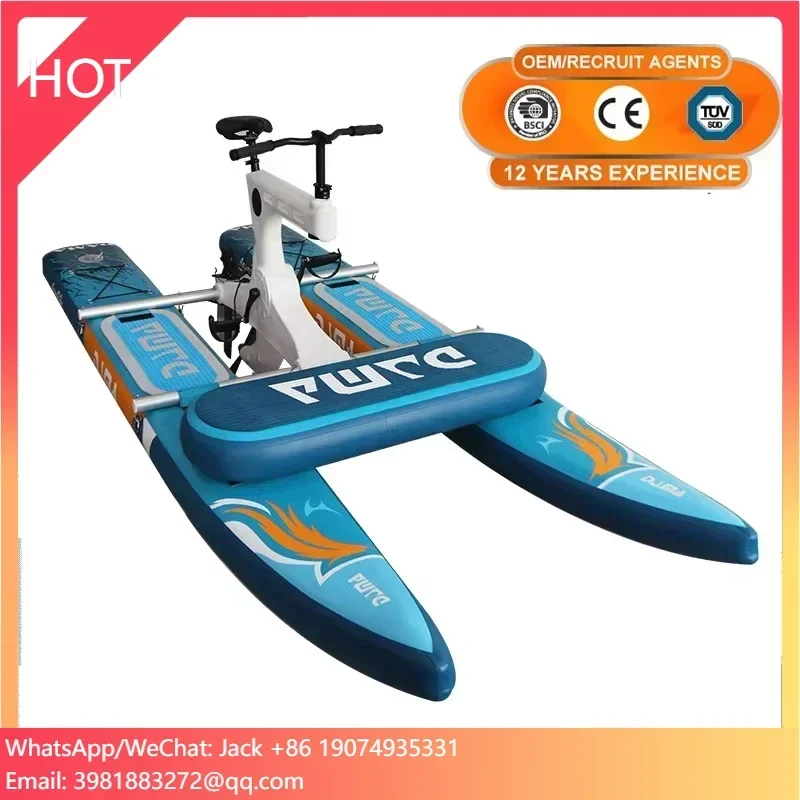 High Quality Sea Water Bike Lake Pedal Bicycle Cycle Pedal Boat Inflatable Floating Water Bike
