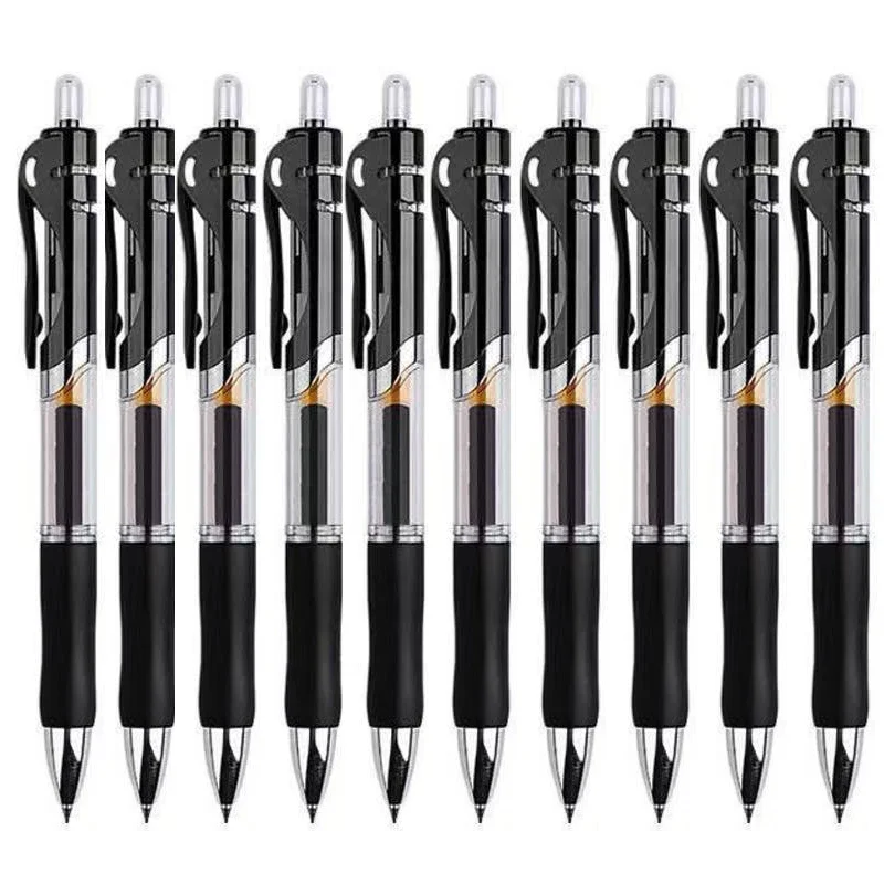 

10/50 упаковок, гелевые ручки, 0,5 мм, черные/синие/красные сменные чернила, школьные и офисные шариковые ручки для письма, экзаменационные принадлежности, канцелярские принадлежности