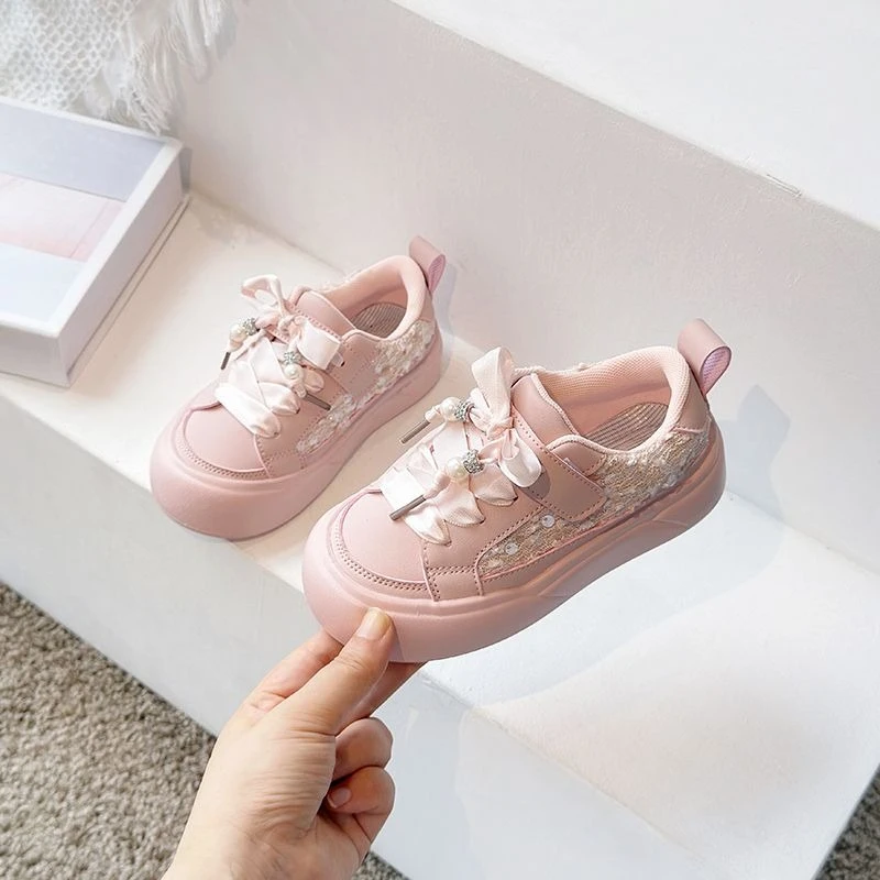 

Girls Soft Sole Fashion Skate Shoes Spring Summer Breathable Non Slip Kids Casual Sneakers Baby Sports Shoes