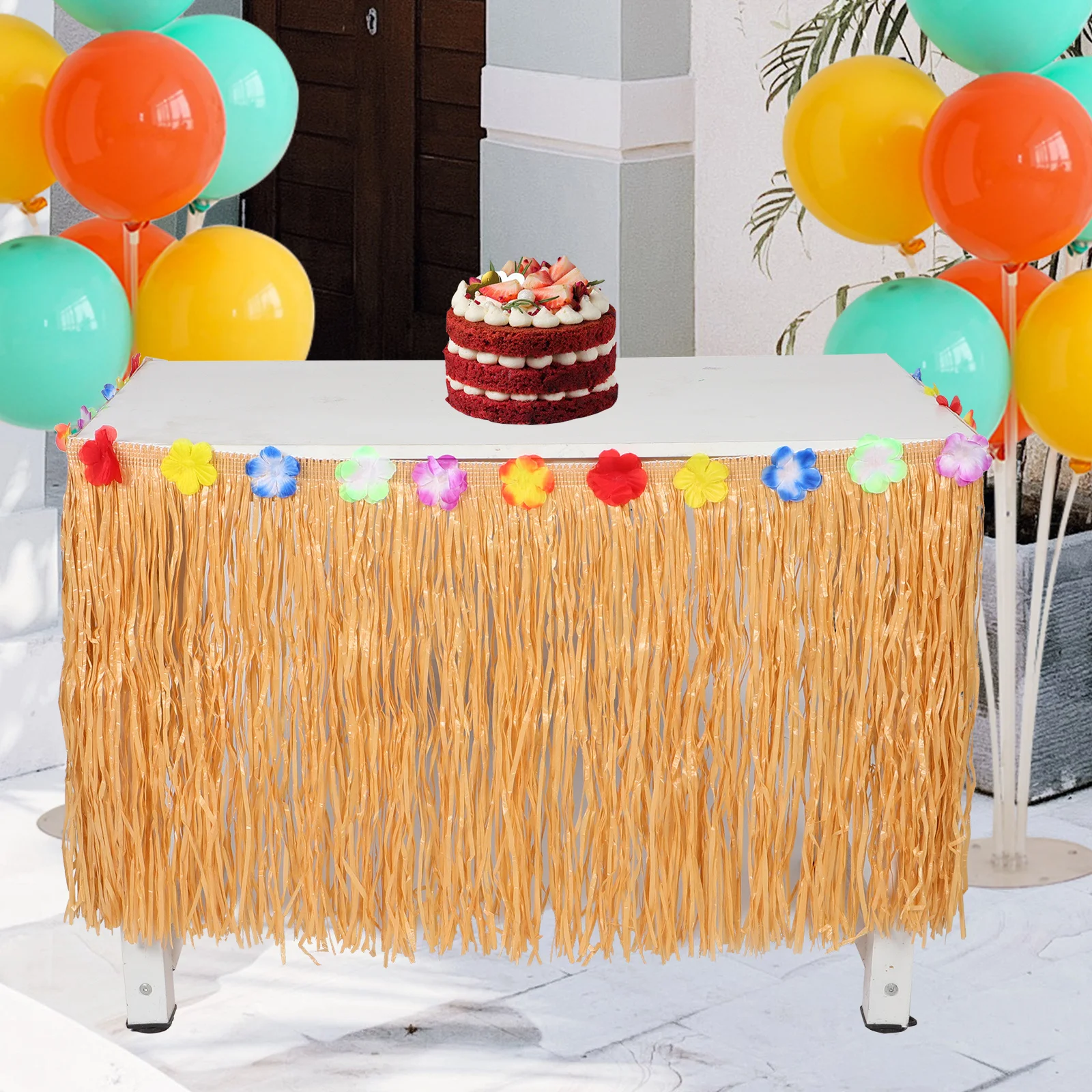

Hawaiian Luau Table Skirt Unique Color Tropical Party Table Decoration Hawaiian Themed Party Supplies Luau Decorations