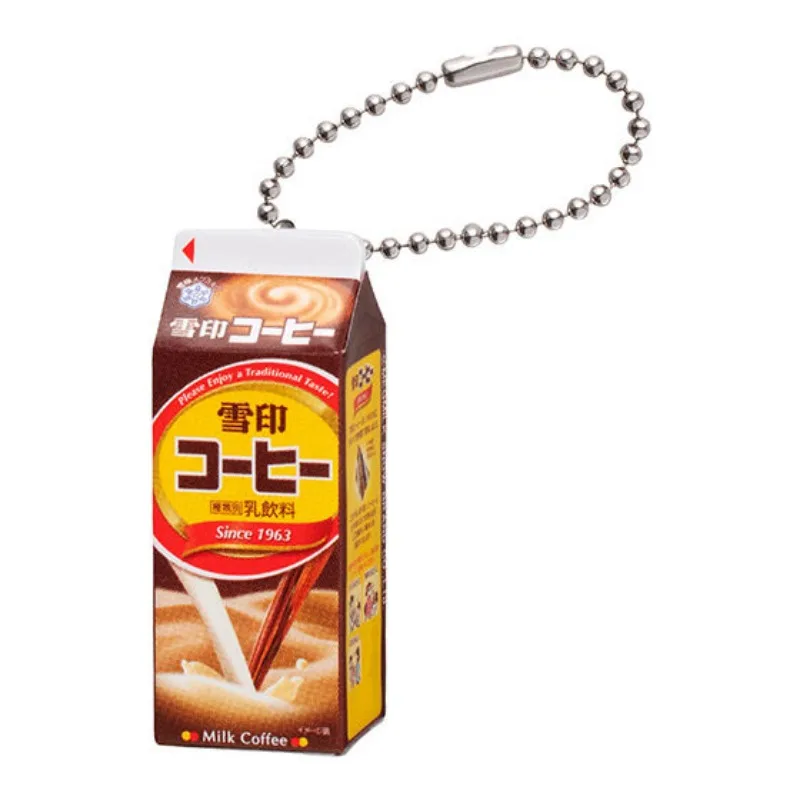 Japanese Gashapon Capsule Toys Snow Brand Milk Box Molding Pendant Figure Mini Model Toy Keychain