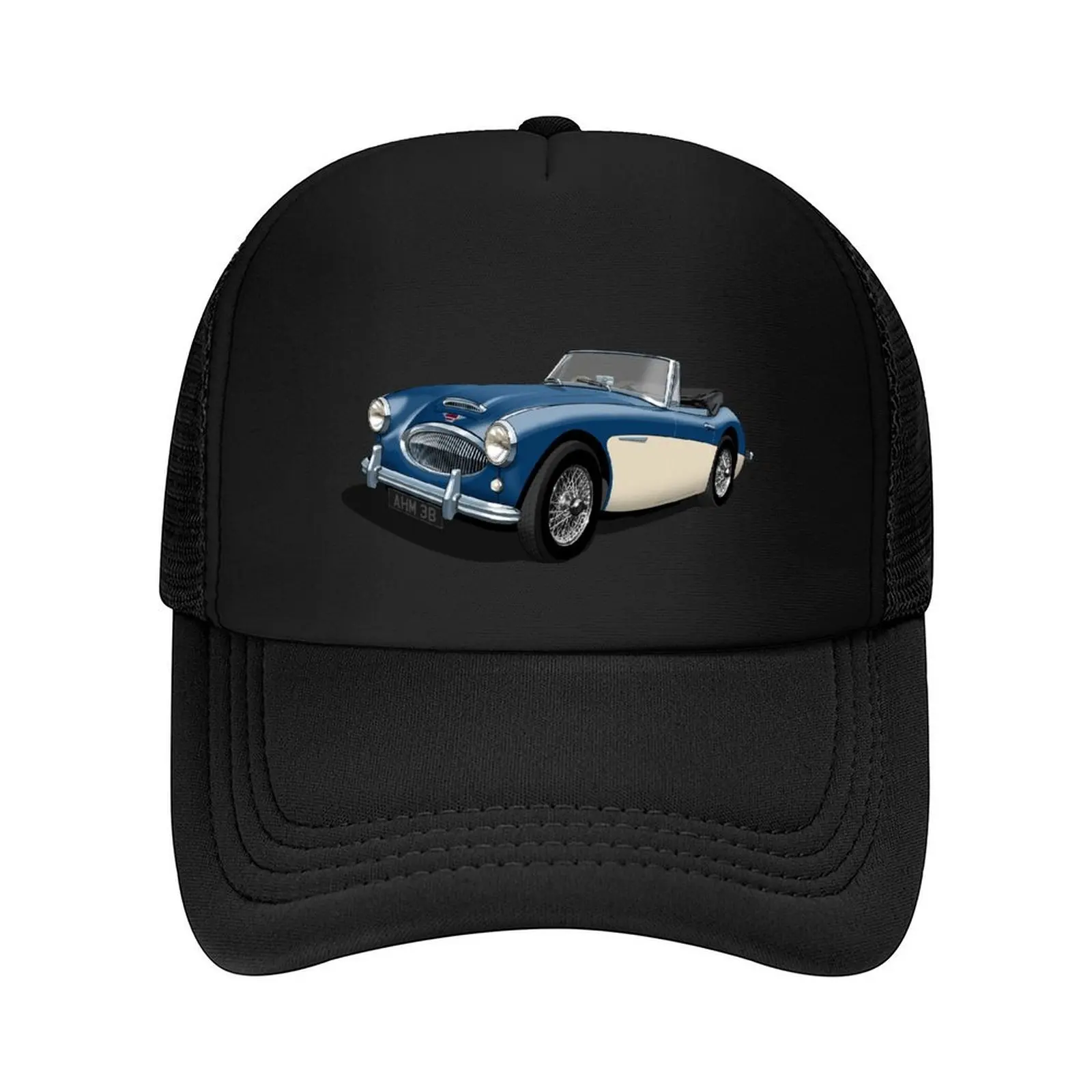 

Austin Healey 3000 Mk3 in dark blue and white Baseball Cap Luxury Hat beach hat men's big size hat Beach Bag Boy Child Women's