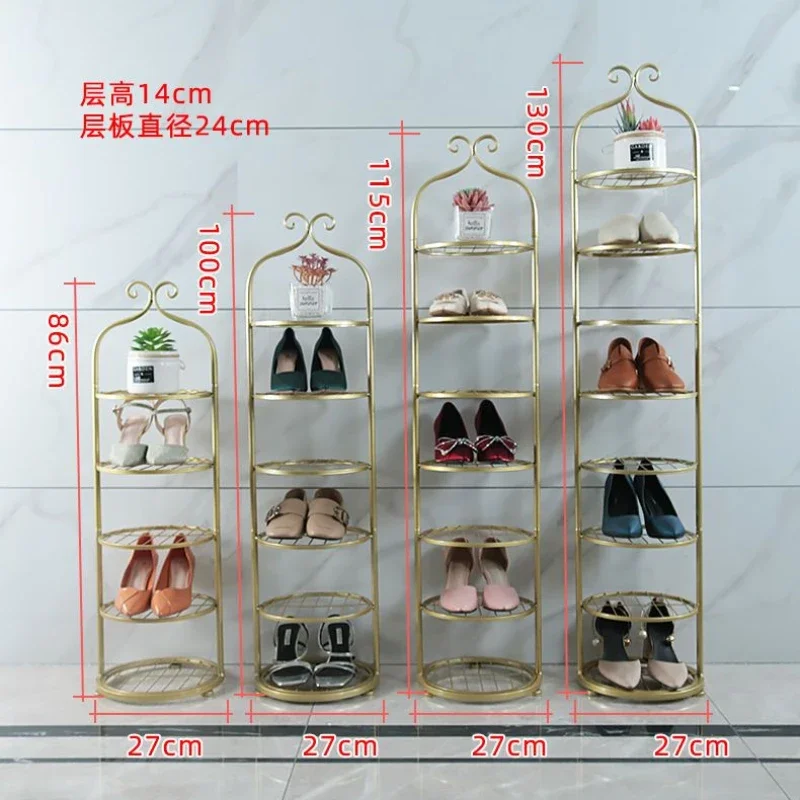 nordic Simple shoe rack small narrow door side shoe rack household economical multi-layer space-saving wrought iron shoe cabinet