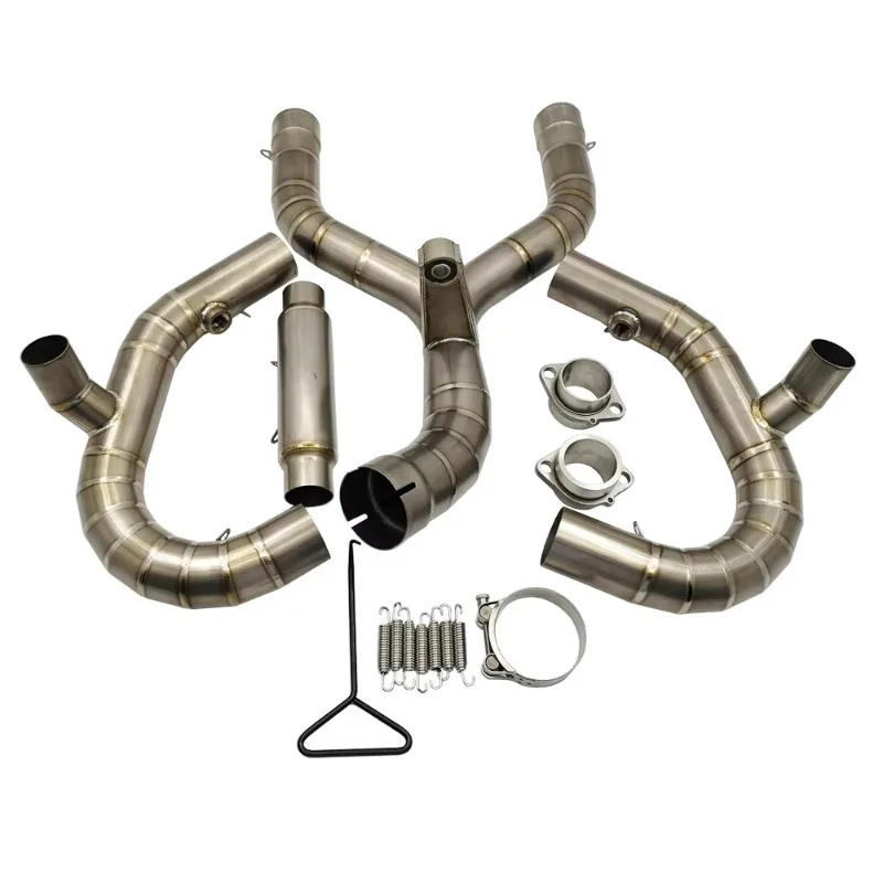 Real Titanium Alloy R NineT Motorcycle Exhaust Muffler Contact Middle Pipe slip on for R NineT