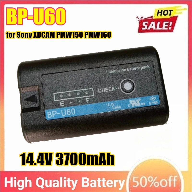 

14.4V 3700mAh BP-U60 Replace Battery BP-U30 U90 U70 U100 for Sony XDCAM PMW150 PMW160 PMW200 EX PMW100 Digital Cameras