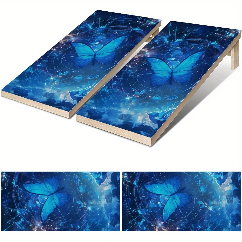 

Водонепроницаемая виниловая доска Star River Butterfly Shadow Cornhole Board, дизайн настольной игры из ПВХ для игр на открытом воздухе, идеально подходит для спорта и отдыха A