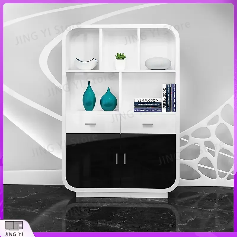 Office Bookshelf Filing Cabinet Combination Storage Unit with Lockable Drawers for Office Workspace Study Room Home Office