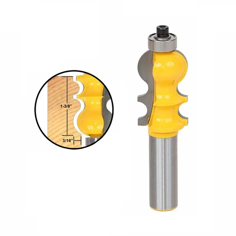 1pc 12mm 1/2 Shank Casing & Base Molding Router Bit Special Moulding Line Woodworking Milling Cutter for Wood