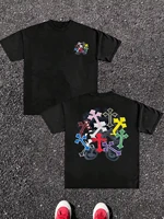 Men's T-shirt Pure Cotton Double Sided Digital Print With Colorful Crosses Graphic Unisex Breathable y2k graphic t shirts goth