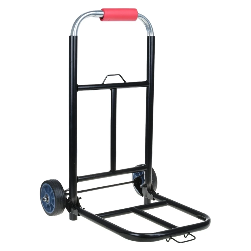 Xe đẩy tay gấp có bánh xe cao su 10cm để đi du lịch và mua sắm