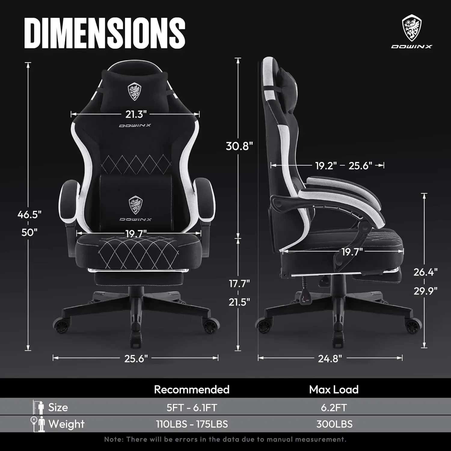 Gaming Chair Fabric with Pocket Spring Cushion, High Back Ergonomic Computer Chair with Footrest for Adults, Massage