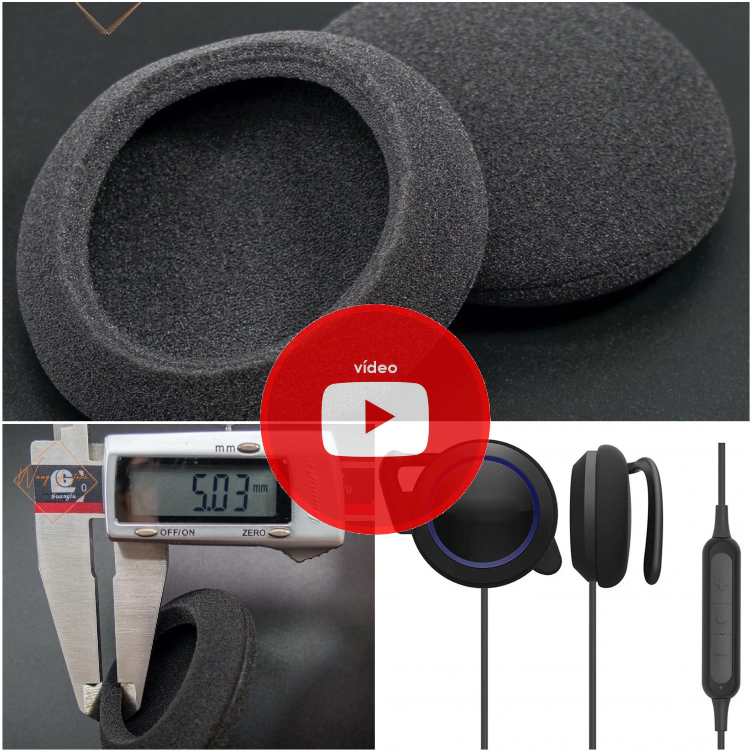 5 Pairs Foam Replacement Ear Pads Cushion Earpads For Koss BT221i Headphone 5mm Thickened Supper High Density Earmuff Sponge