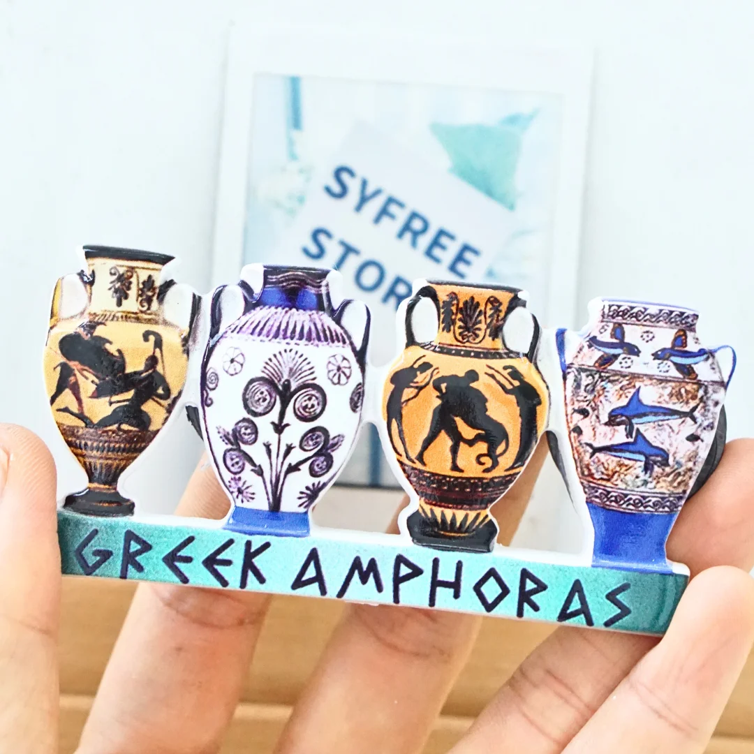 

Greece Fridge Magnet, Vase Shape Fridge Magnet, Greece Tourist Souvenir, Greece Home Decor, Photo Fridge Magnet