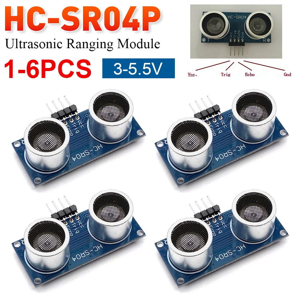 1-6pcs HC-SR04P ultraschall wellen detektor bereich modul HC-SR04P hc sr04 hcsr04p abstand sonar