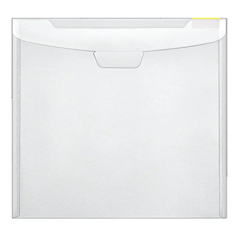 

J1UL1N Horizontal Transparent File Bag PP Snap Bag Mini Stationery Storage A5 Information Bag File Bag With Label (8 Pieces)