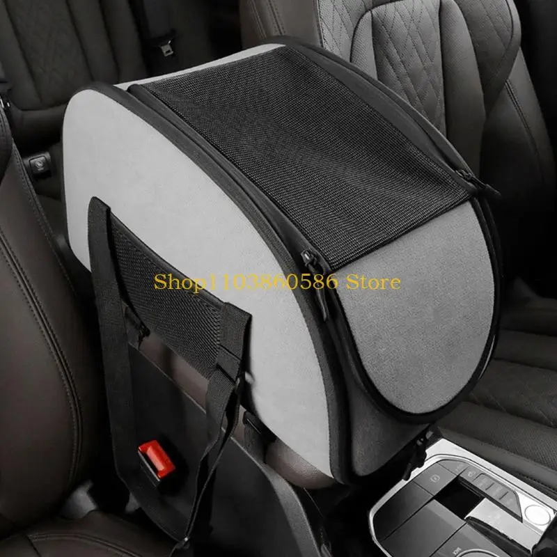 

242A Vehicle Center Console Pet Carriers for Small Pet Provide Cozy Environment