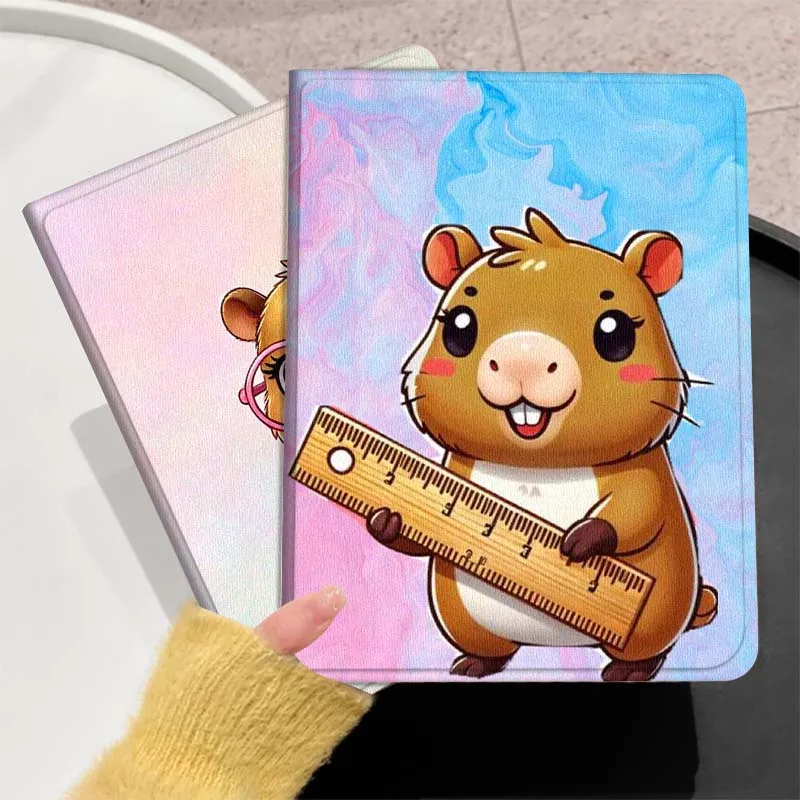 

Capybara Popular Art Cute Gift For Huawei MediaPad T5 T10s M6 M5Lite SE Honor Tab 5 6 7 V7 V8 X8a X9a Pro Soft Tablet Case