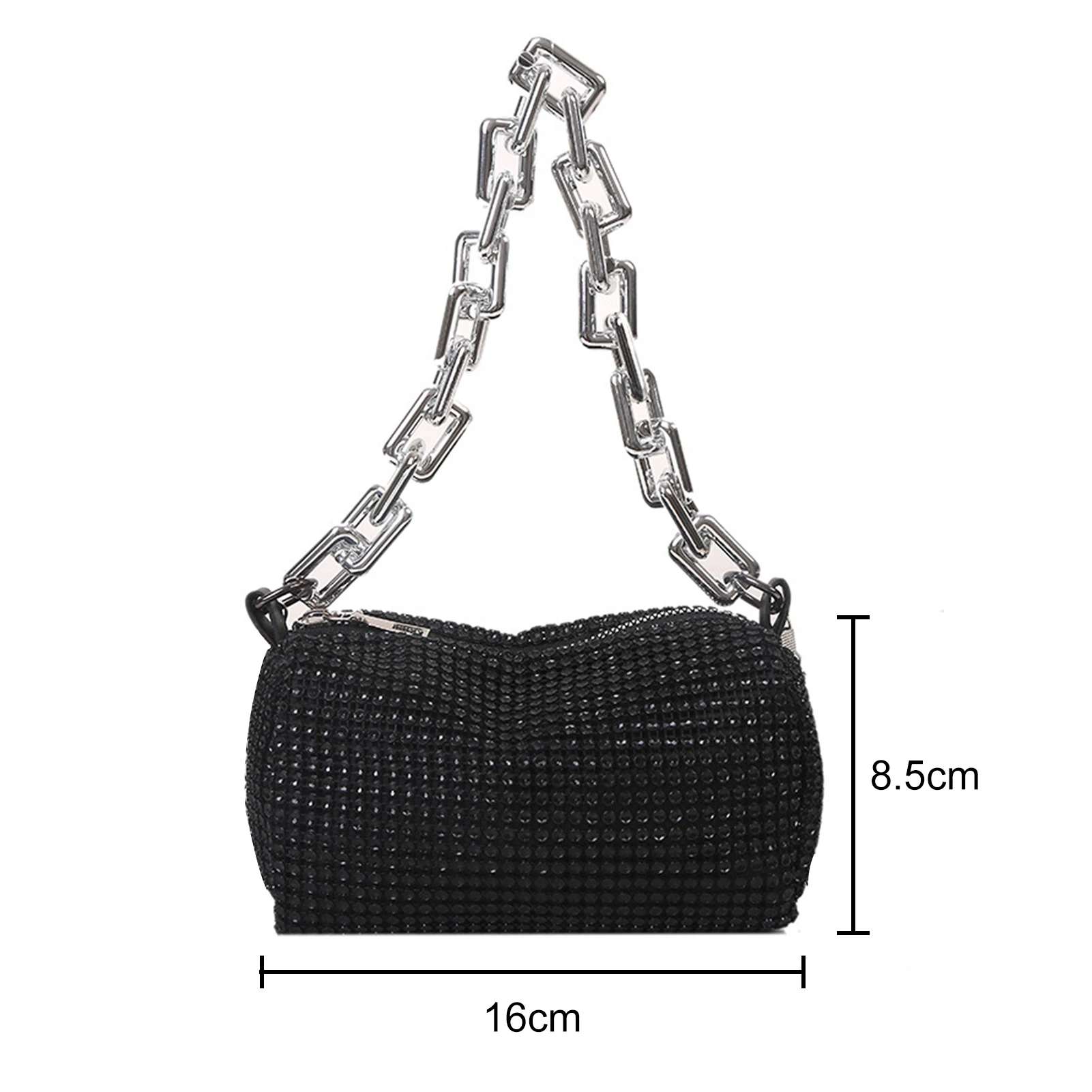 New Rhinestone Handbags For Women Clutch 2023 Diamonds Shoulder Bag Purse Ladies Female Crossbody Bag Shining Chain Crystal Tote