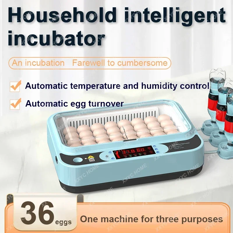 36 Eggs Chicken Bird Incubator Eggs Hatching Machine for Hatching Chicken Duck Quail Automatic Intelligent Farm Supplies