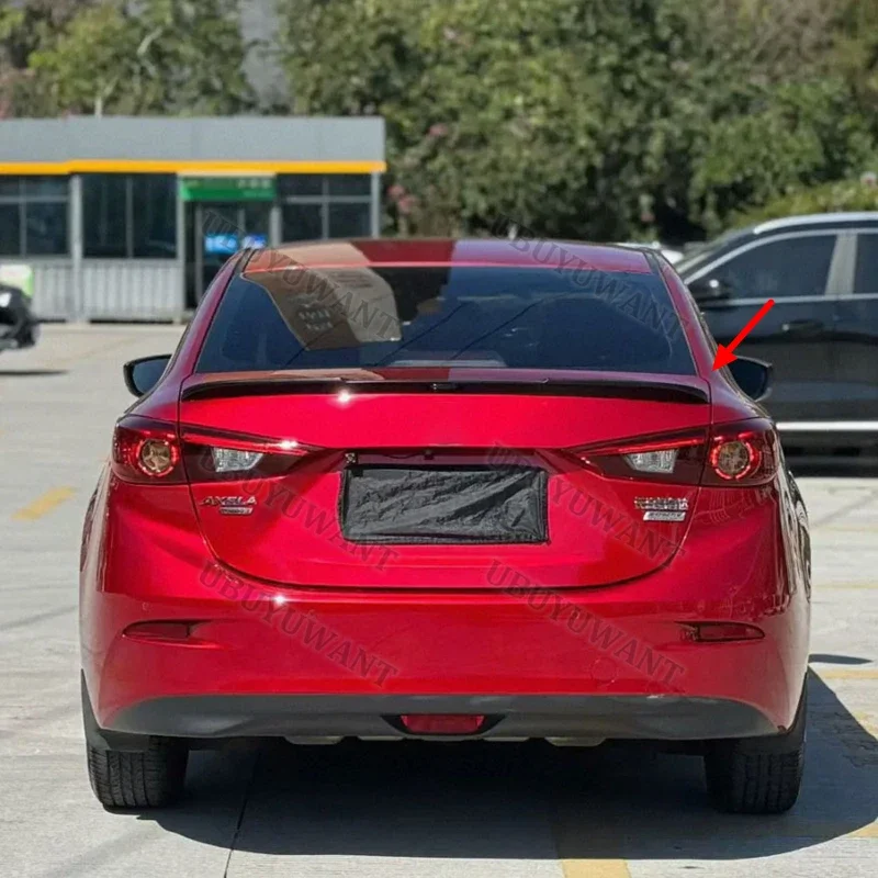 2014 - 2016 For Mazda 3 Axela Sedan 4 Doors Hot ABS Rear Trunk Lid Car Spoiler Wings