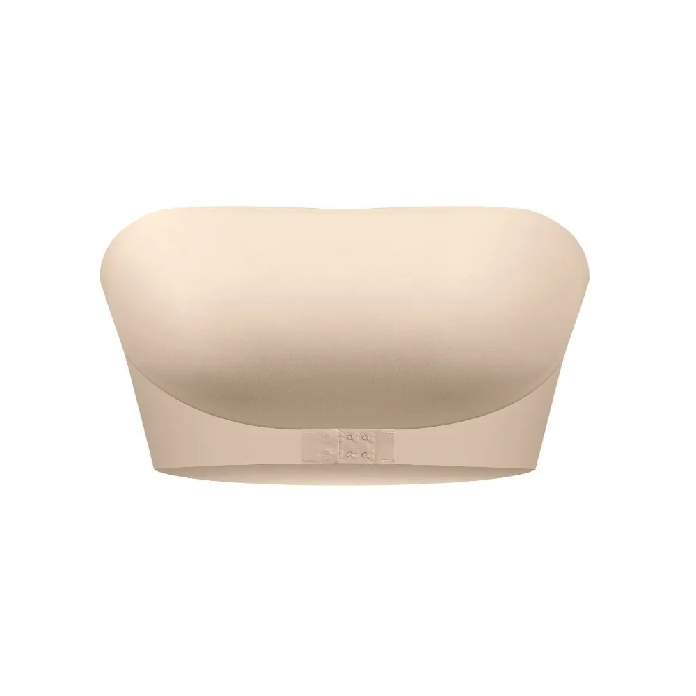 

Invisible Strapless Bra Push Up Removable Padded Seamless Bra Ice Silk Underwear Front Button Bra Anti-wardrobe Malfunction