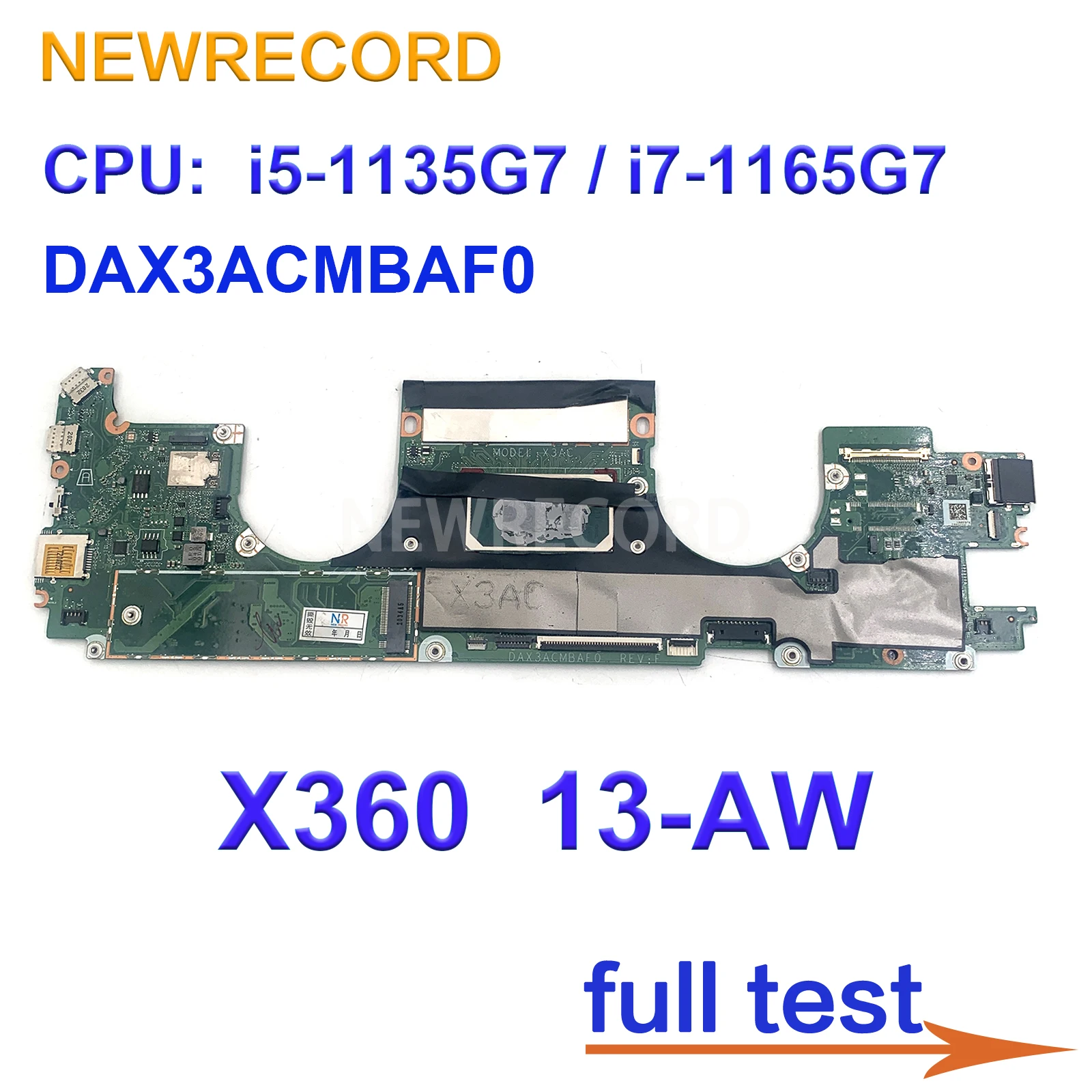 For HP X360 Spectre 13-AW Notebook Mainboard DAX3ACMBAF0 With RAM i5-1135G7 i7-1165G7 CPU Laptop Motherboard Full Tested