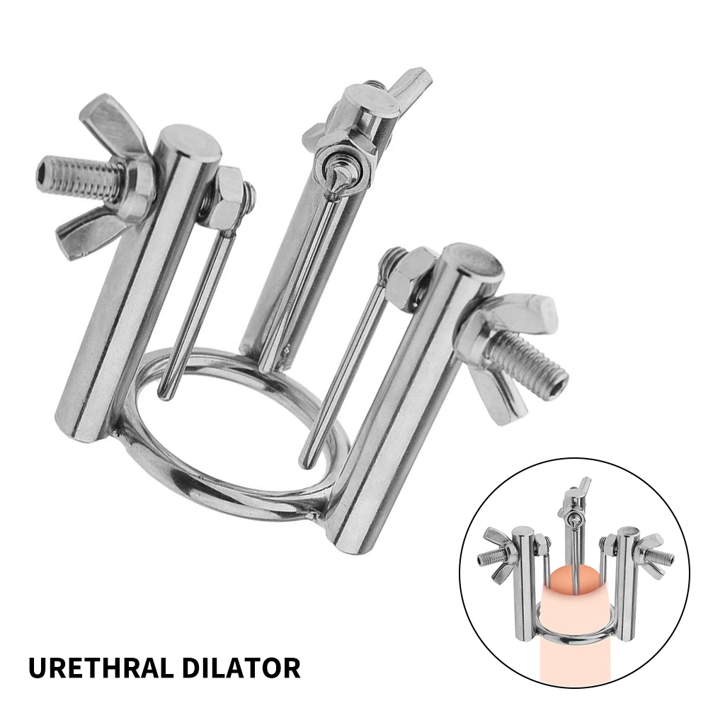 Adjustable Stainless Steel Urethral Dilators Male Penis Plug Penis Dilators Expander BDSM Erotic Sex Toys for Men Masturbators