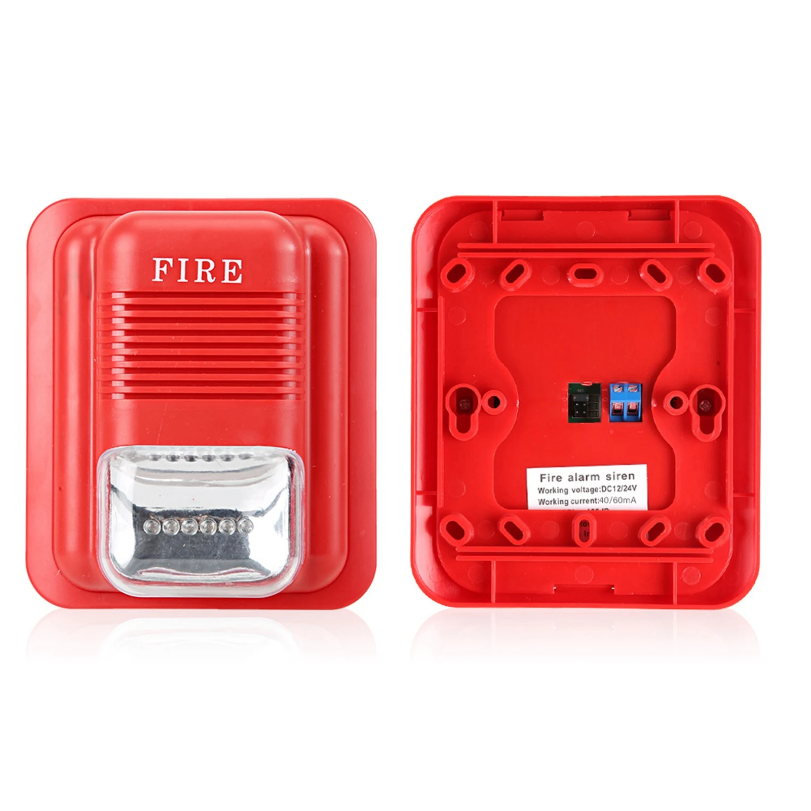 DC12V/24V Sound and Light Fire Protection Alarm Warning Strobe Siren Alert Safety System