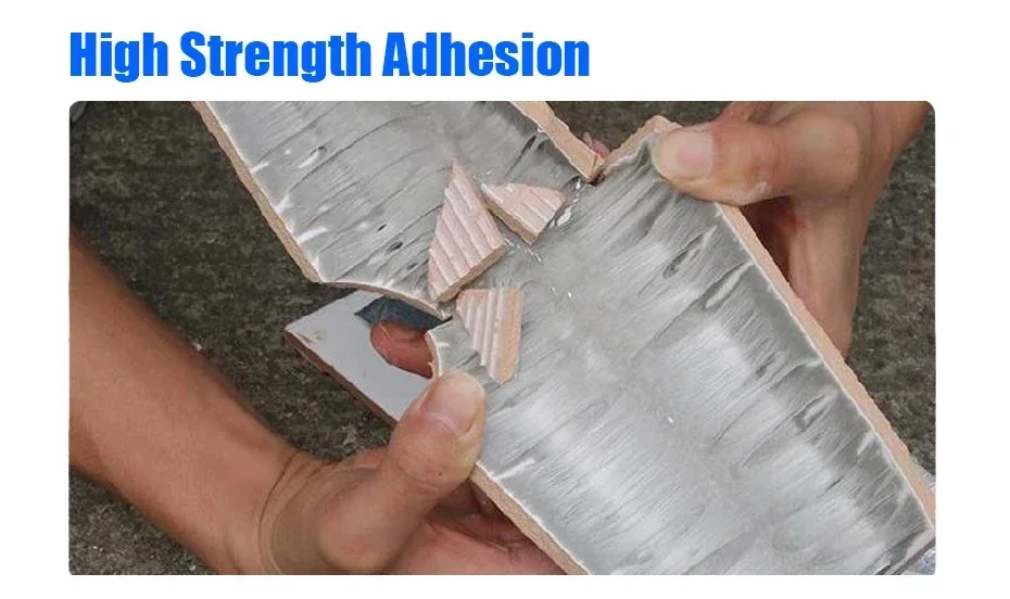 Hochtemperaturbeständiges wasserdichtes Klebeband, Aluminiumfolie, dickes Butylband, Wand, Pool, Dach, Risse, Kanalreparatur, selbstdichtend – Detail 9
