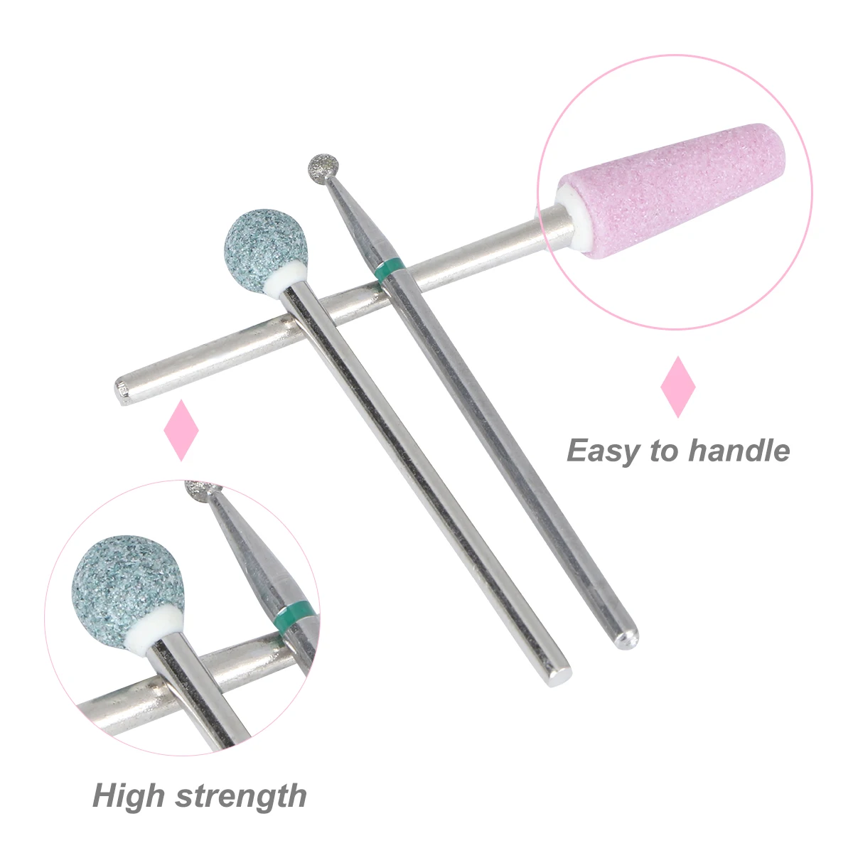 

Tungsten Steel Nail Drill Bits Set Nail Grinding Head Tools Cuticle Cleaner For Manicure Pedicure Home Salon Use Silver