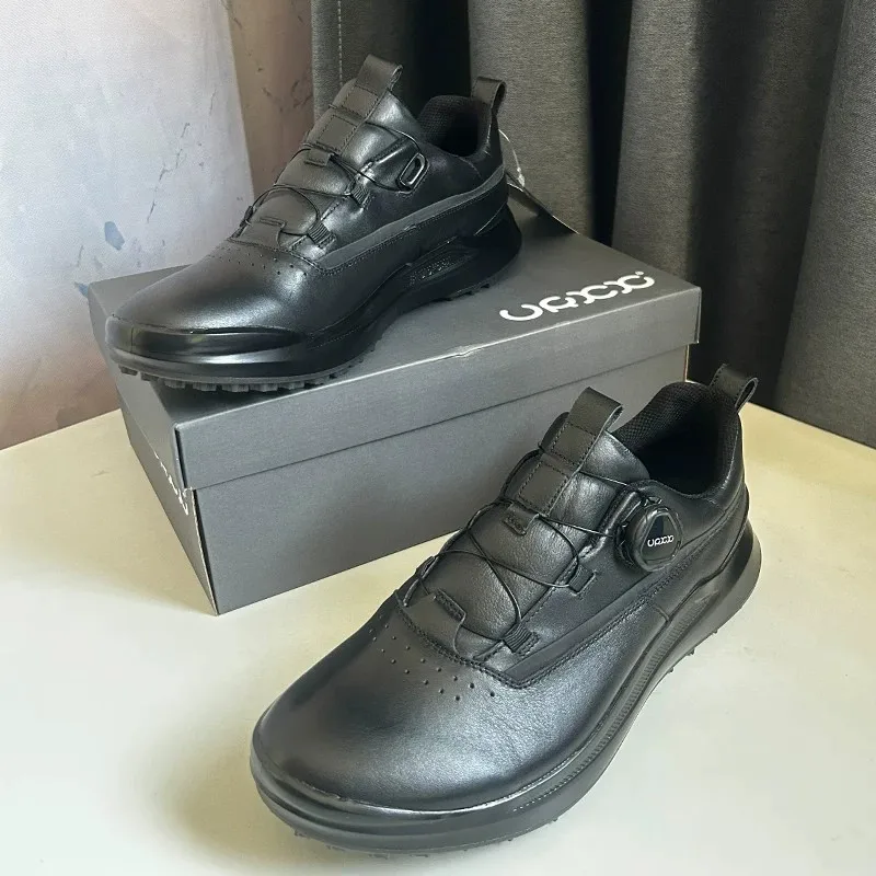 Genuine Leather Shoes Men Menswear Rotary Buckle Loafers Stylish Sports Walking Sneakers High Quality Outdoor Barefoot Business