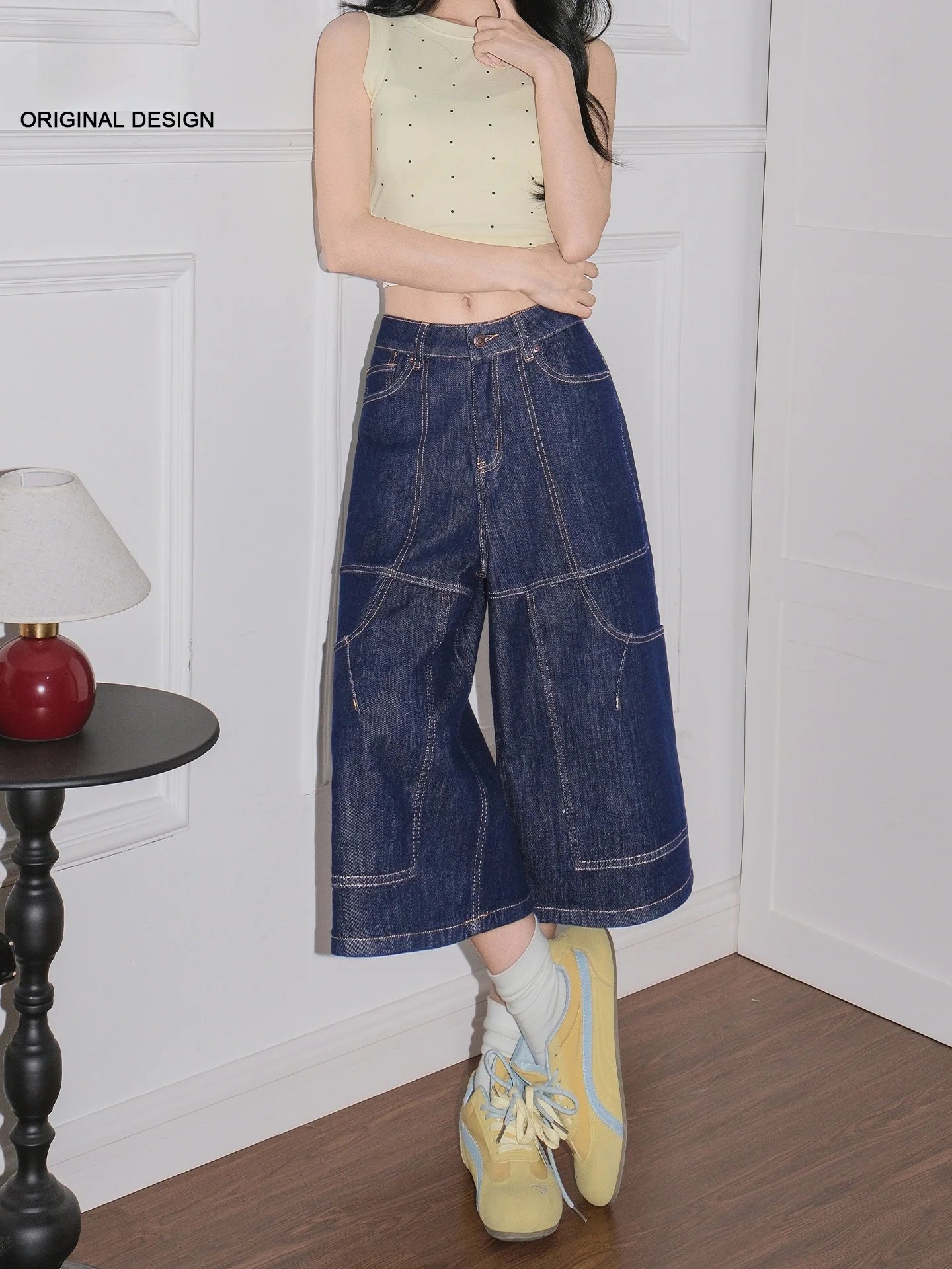 

Свободные джинсы с широкими штанинами, женские брюки карго с высокой талией, летние прямые брюки, повседневные джинсы в американском стиле