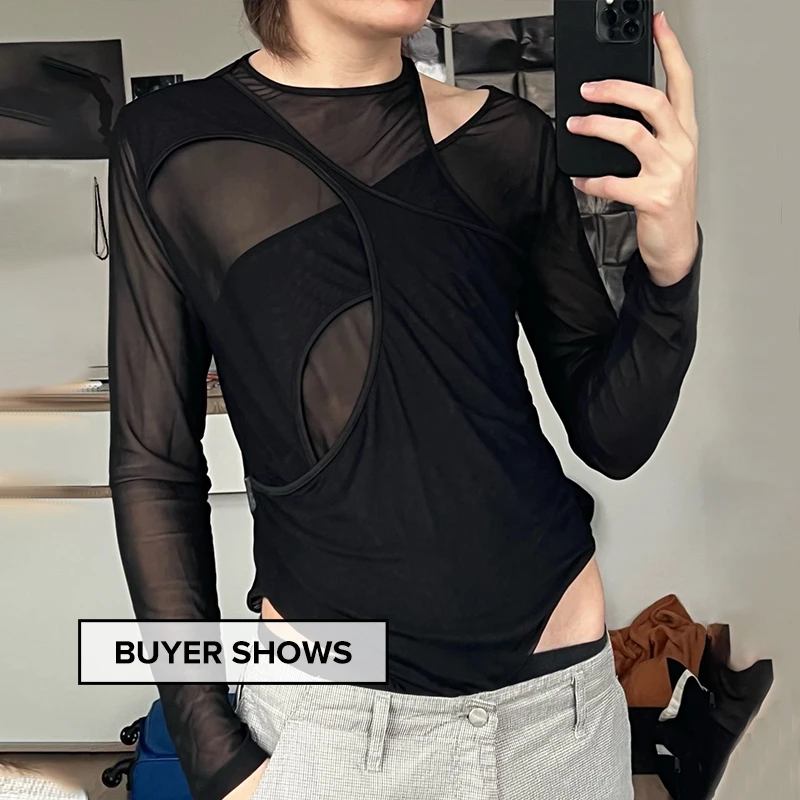 INCERUN Men Mesh Bodysuits See Through Underwear O-neck Long Sleeve Sexy Irregular Rompers Pajamas Hollow Out Men Bodysuit S-5XL