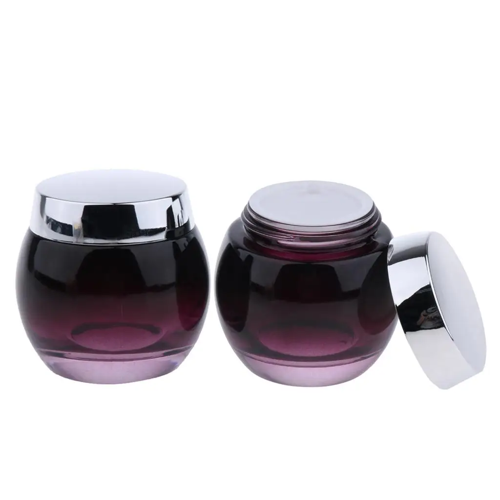 2Pcs 120g Jar Containers Cosmetic Can Bottle Gradient Bottle