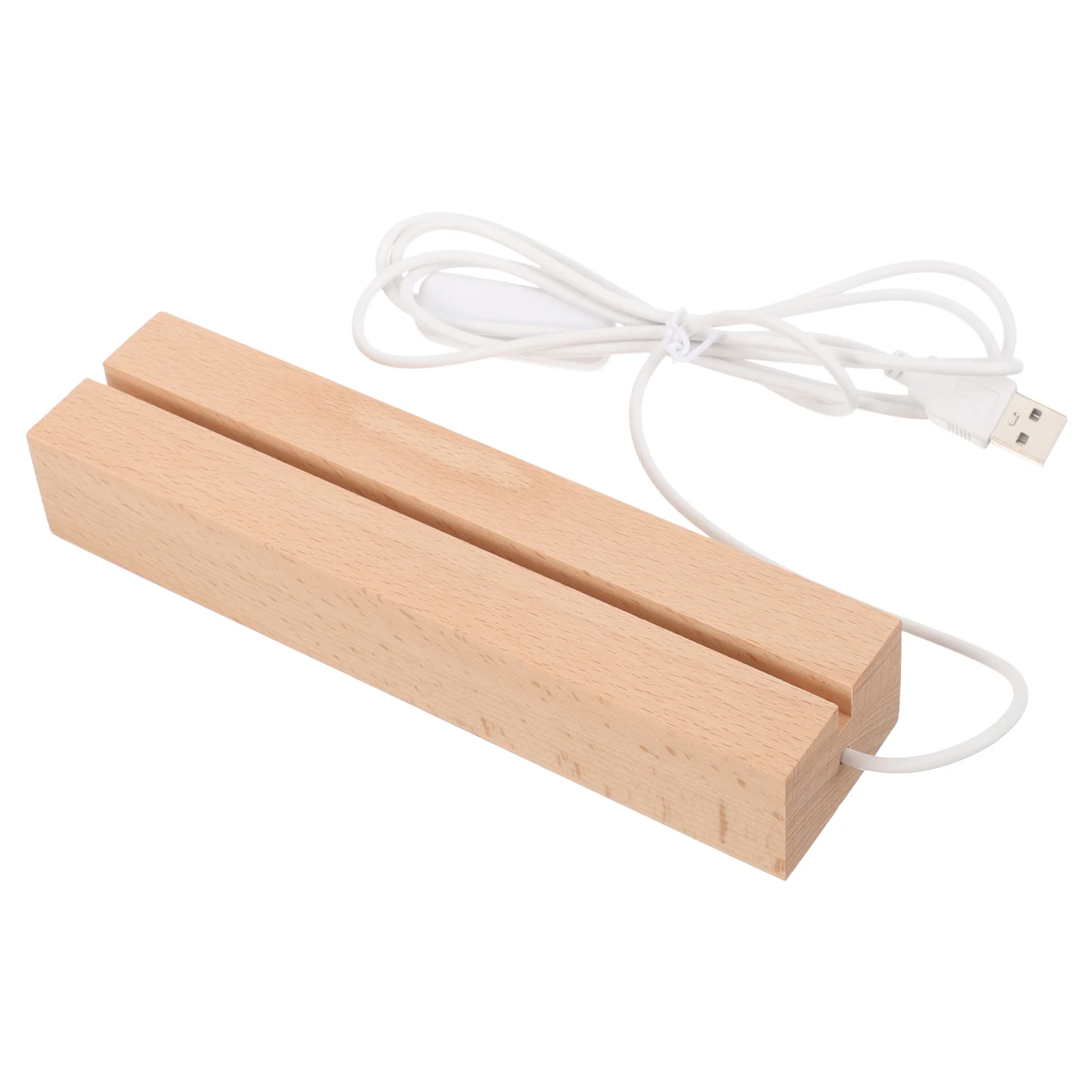 Rectangle LED Base USB Powered Display Stand for Glass Crystal Art Acrylic Night Light Base for Decorative Display