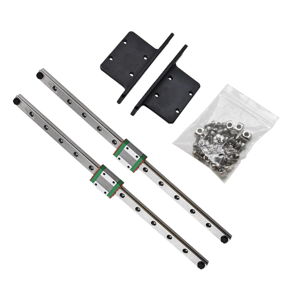 Ender 3/V2/Pro 3D Printer Y-axis Linear Rail Guide Kit Upgrade with Bracket MGN12H 300mm 4040 Profile Frame High Precision