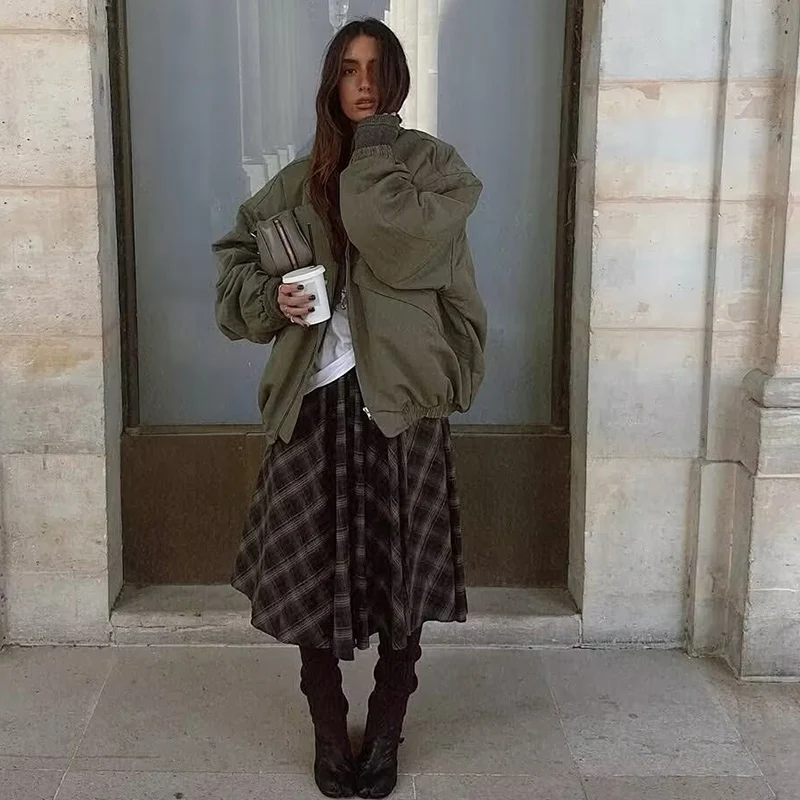 Britse mode herfstrokken dames 2025, nieuwe chique geruite hoge taille, elegante damesrokken, jeugd, straatreizen, comfortabele rokken